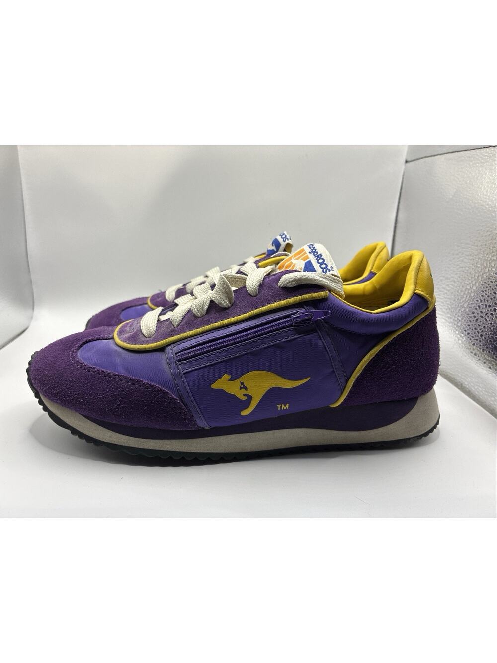 KangaROOS ‘Lakers’ Purple Yellow Women’s Size 8 Lotus Sneakers Shoes Vintage VTG